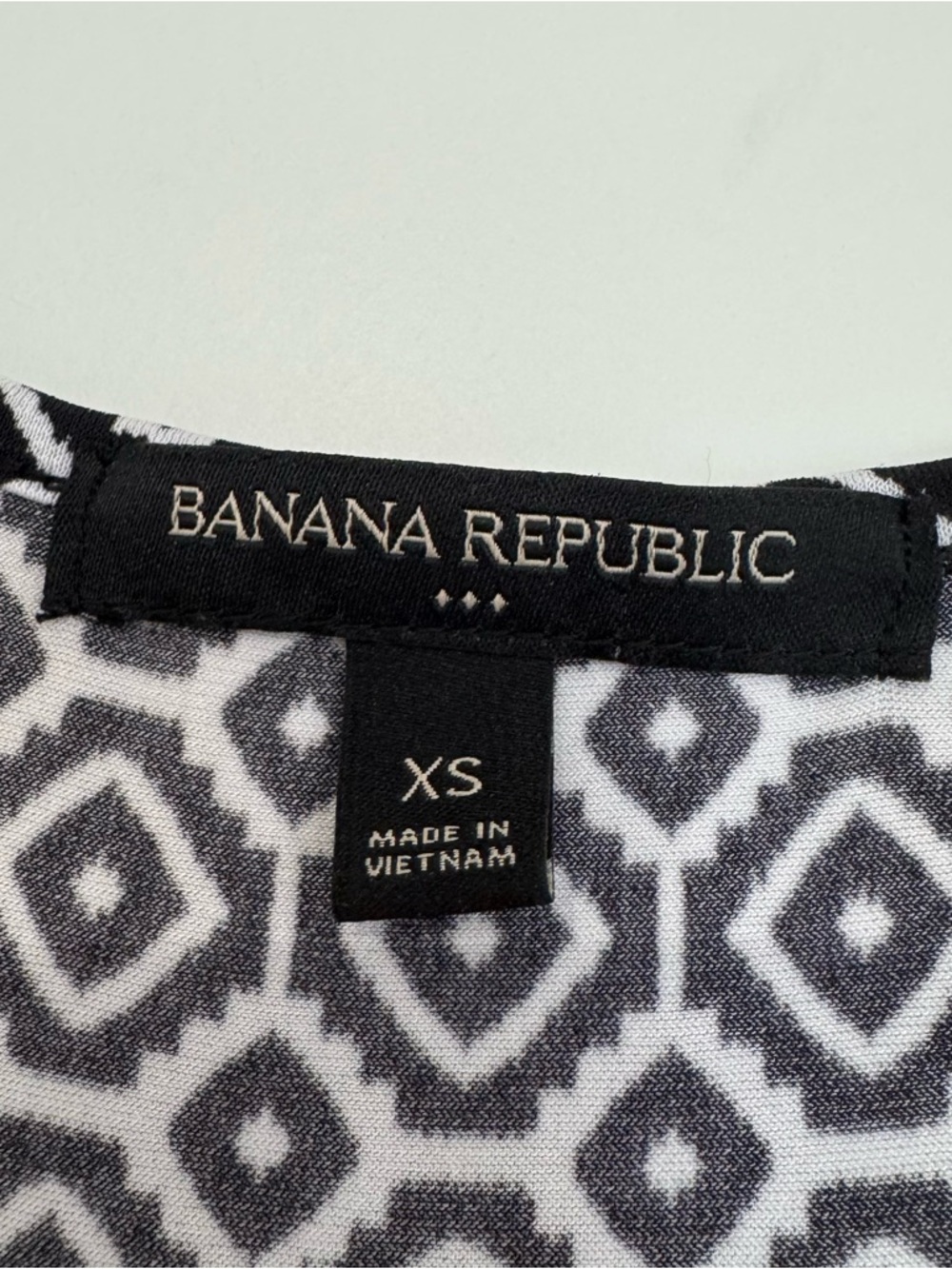 Banana Republic Maxi Dress - XS Black White Geometric Racerback with Pockets - Picture 4 of 10